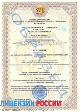 Образец разрешение Киселевск Сертификат ISO 50001